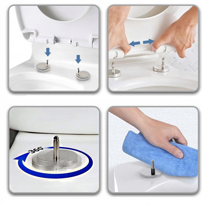 MOCOWANIE DO DESKI WC SEDESOWEJ KLOZETOWEJ ŚRUBY UCHWYTY SOLIDNE