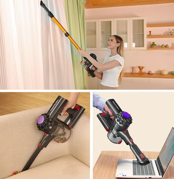 Odkurzacz bezprzewodowy LED ECO 6w1 VACTechPro V15 350W 35000 PA SILNY