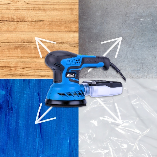 SZLIFIERKA MIMOŚRODOWA OSCYLACYJNA ELEKTRYCZNA DO DREWNA METALU 125MM