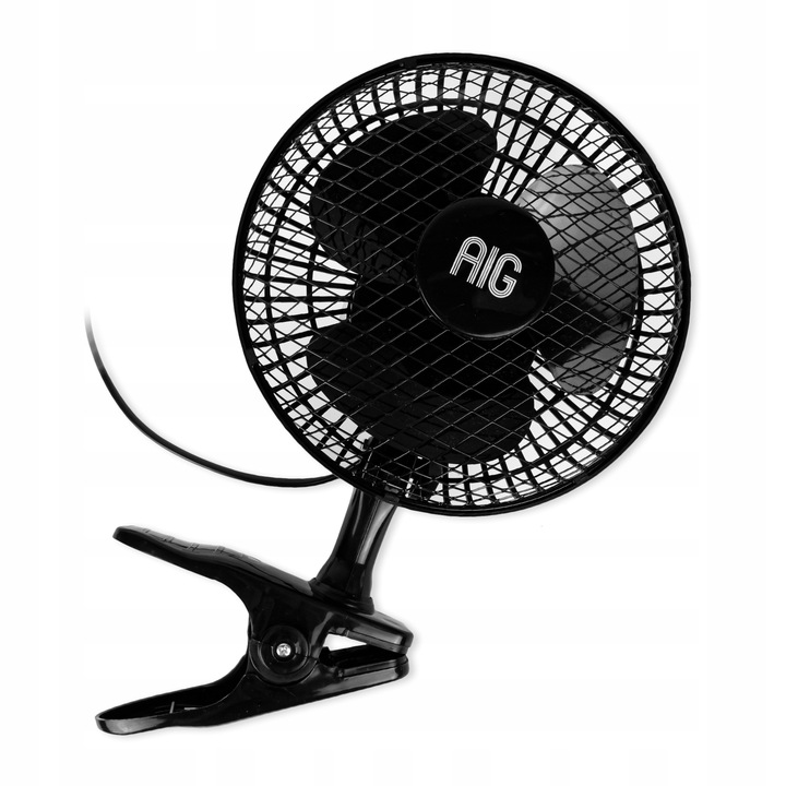 WENTYLATOR WIATRAK BIUROWY STOŁOWY CICHY 15W BIURKOWY 2w1 PODSTAWA + KLIPS