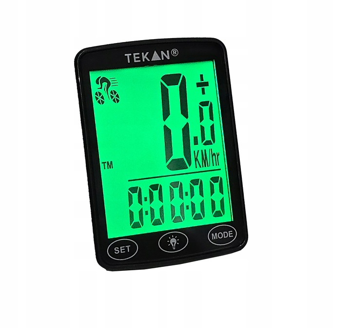 BEZPRZEWODOWY LICZNIK ROWEROWY PRĘDKOŚCIOMIERZ PODŚWIETLENIE DO ROWERU