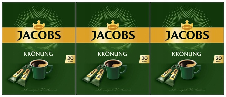 Jacobs Kronung kawa w saszetkach rozpuszczalna 2x20 saszetek 36g z Niemiec