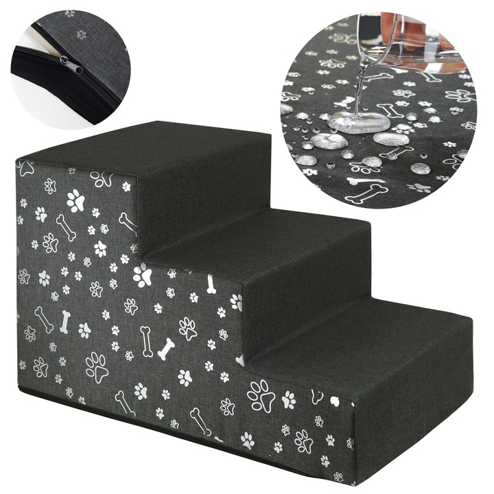 SCHODKI SCHODY DLA PSA RAMPA PODEST STABILNE 3 STOPNIE 30 cm