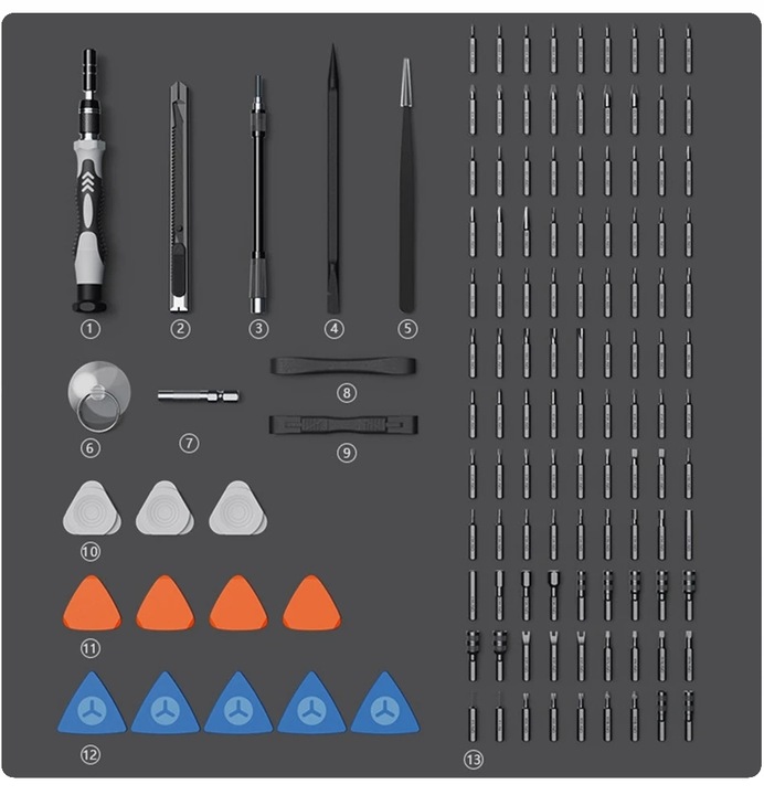 PROFESJONALNY ZESTAW narzędzi śrubokrętów wkrętaki torx bity DUŻY 132