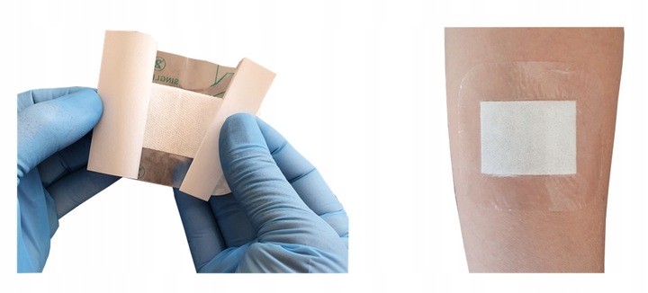 OPATRUNEK NA RANY JAŁOWY HYPOALERGICZNY Z WKŁADEM CHŁONNYM 7X6cm 50szt