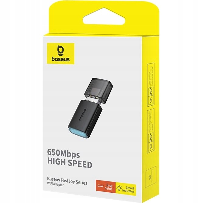Karta sieciowa USB-A, Baseus 650Mb/s 5GHz, Ethernet, adapter, Karta LAN