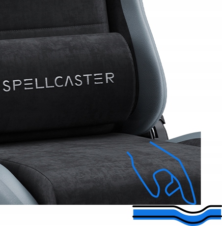 Fotel Gamingowy Biurowy Regulowany Materiał Alcantara + Ekoskóra Sense7