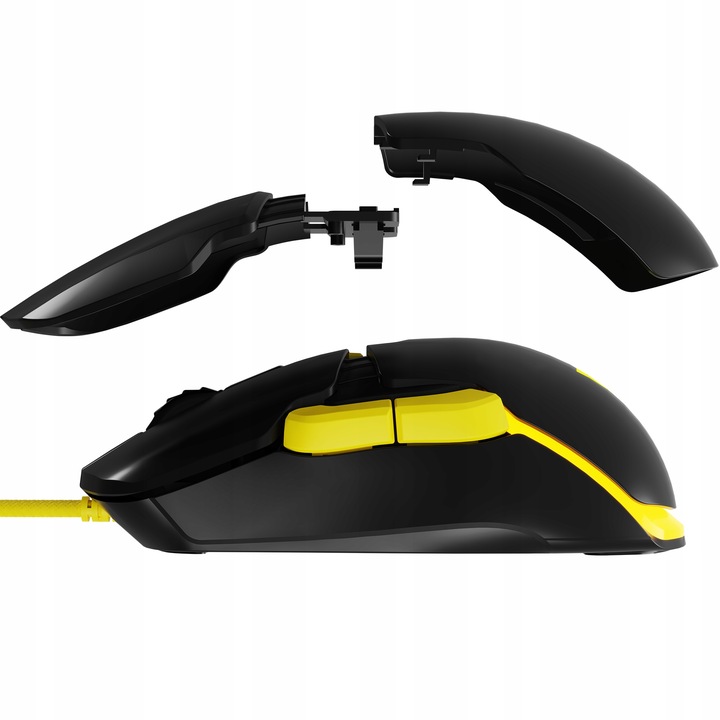 PRZEWODOWA MYSZKA GAMINGOWA 12400 DPI WYMIENNE PANELE MODECOM VOLCANO JAGER