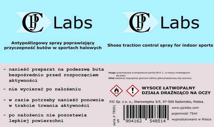 Antypoślizgowy spray do butów.