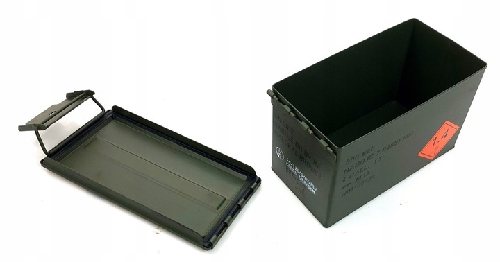 SKRZYNKA SKRZYNIA METALOWA PO AMUNICJI WOJSKOWA M2A1 NATO JAK NOWA