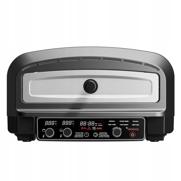 PIEC DO PIZZY ⌀37 MINI PIEKARNIK 450°C PIZZA 2200W ELEKTRONICZNE