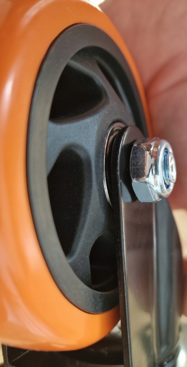 Zestaw 4 kółek kółka 100 mm warsztatowe do wózka obrotowe z hamulcem