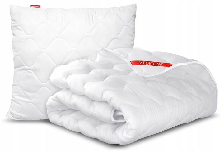 Kołdra i Poduszka 70x80 + 140x200 cm Całoroczna Antyalergiczna Pikowana