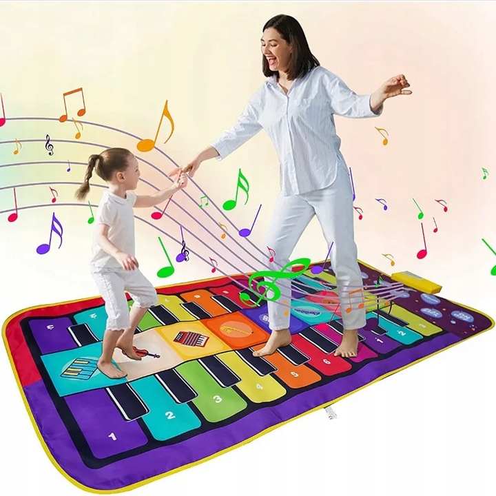 MATA MUZYCZNA XXL DO TAŃCZENIA GRA TANECZNA INTERAKTYWNA DLA DZIECI PIANINO