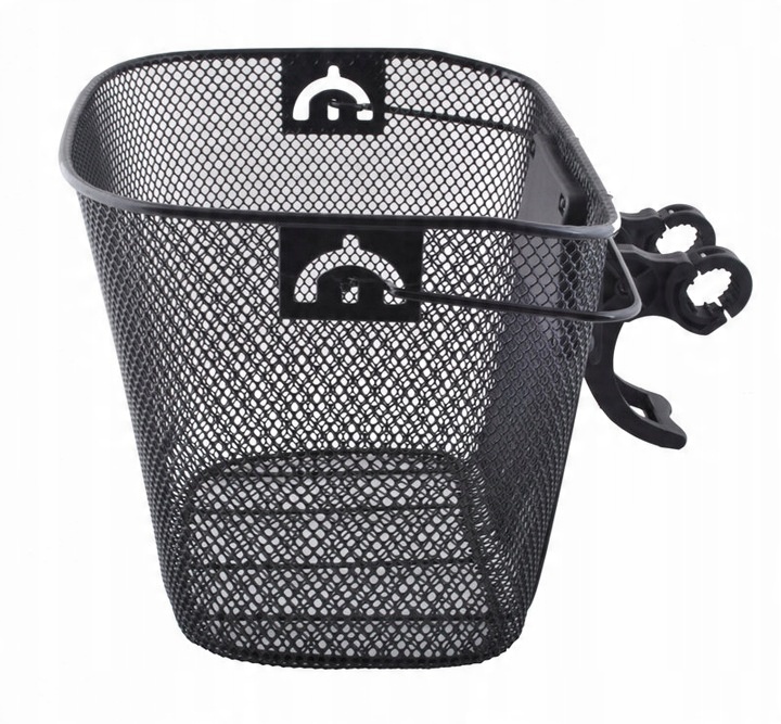 Kosz na rower METALOWY koszyk na kierownicę CLICK z uchwytem + WKŁAD