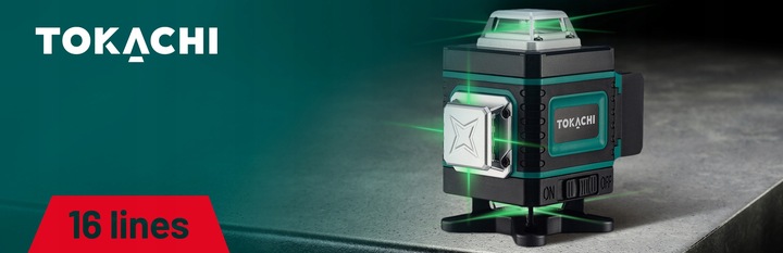 POZIOMNICA LASEROWA 4D POZIOMICA 16 LINII PŁASZCZYZNOWA 360 LASER