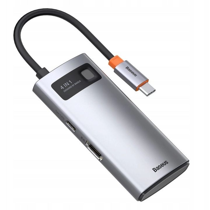 Baseus Metal Gleam 4w1 wielofunkcyjny HUB USB Typ C - USB Typ C Power Deliv