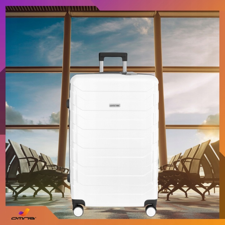 Walizka podróżna na kółkach średnia kuferek poliwęglan dla dziewczynki 63L