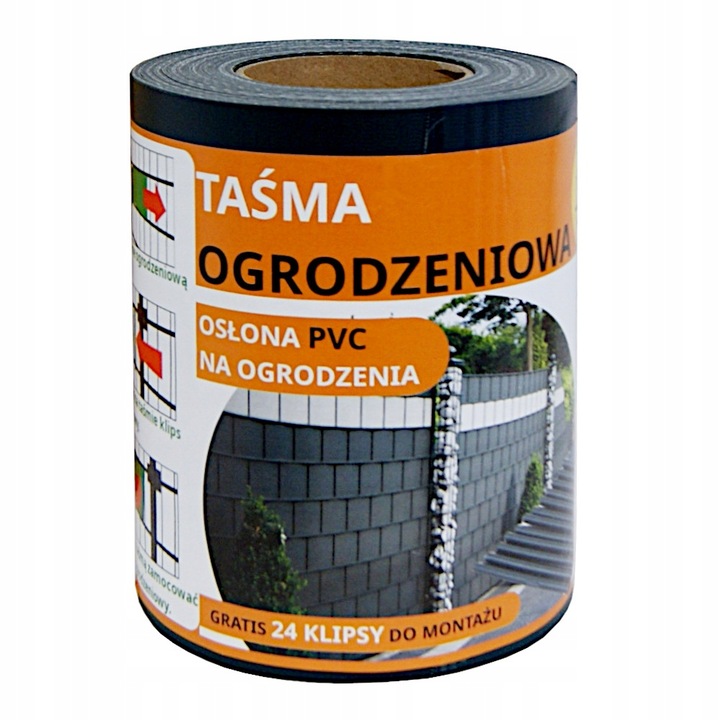 TAŚMA OGRODZENIOWA OSŁONA NA OGRODZENIE PŁOT +UV 24KLIPSY 19cmx35m
