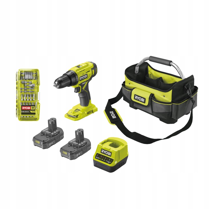RYOBI WKRĘTARKA18V ONE+ R18DD3 2x2Ah Bity Torba