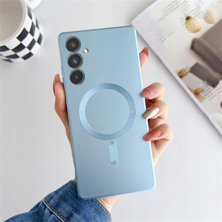 ETUI DO SAMSUNG A55 5G SILIKON MAGNETYCZNE DO MAGSAFE OCHRONA CASE + SZKŁO