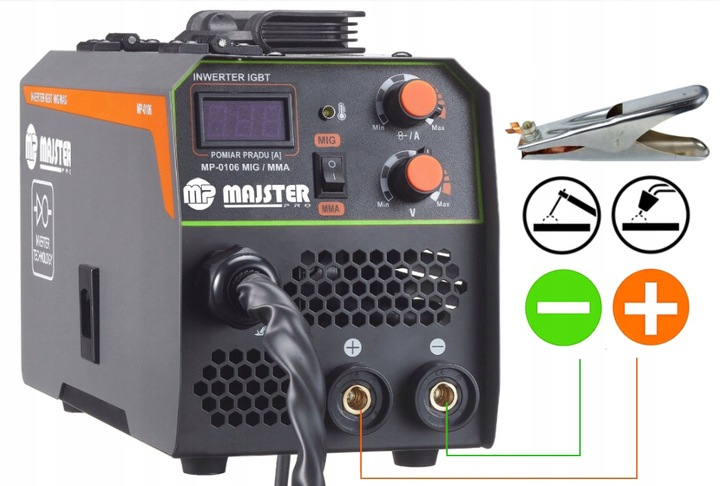 Spawarka INWERTEROWA INWERTOROWA MIG FLUX MMA TIG migomat 2x DRUT