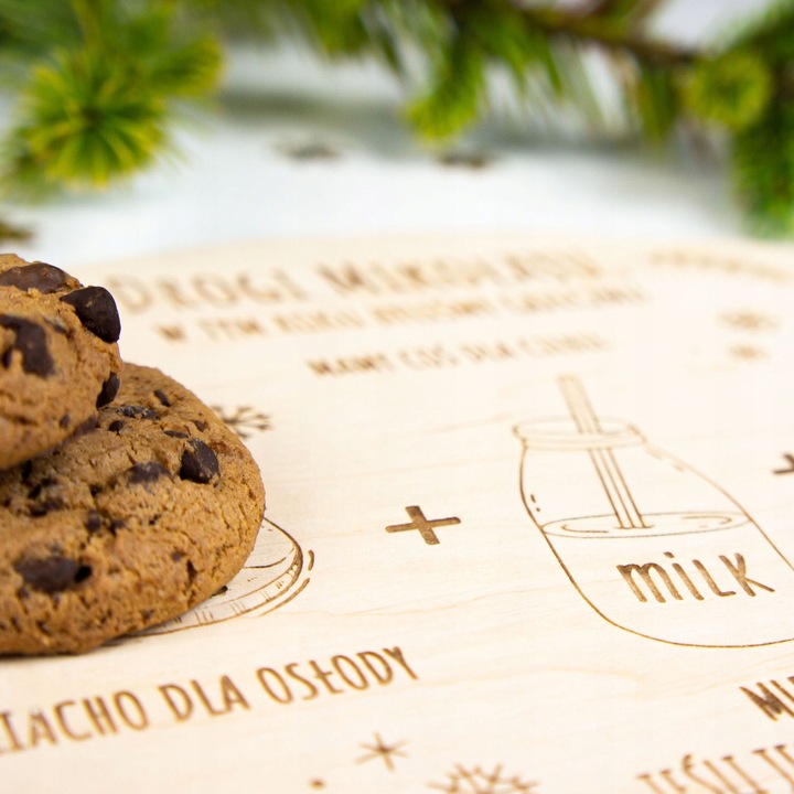 Drewniany Talerzyk TACKA Świętego Mikołaja Rudolfa