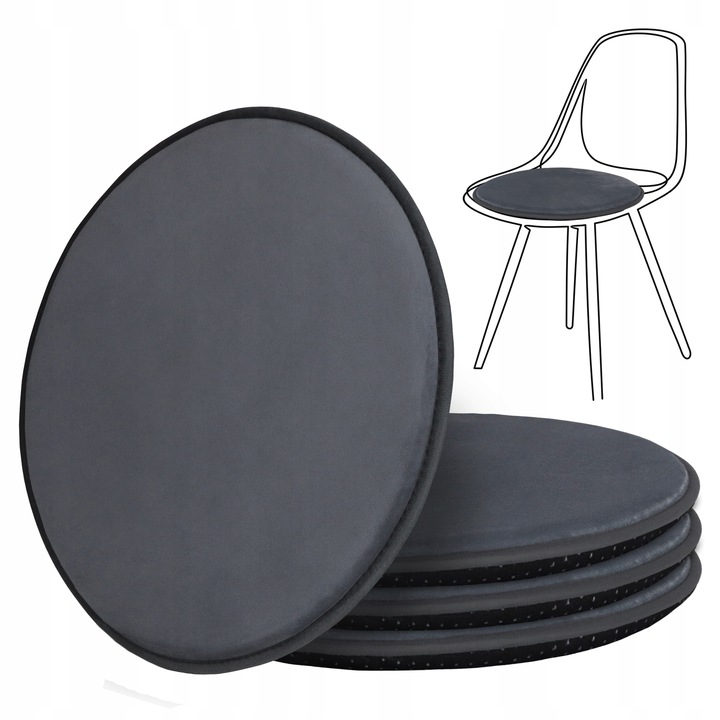 4x PODUSZKA NA KRZESŁO OGRODOWE OKRĄGŁA 38 CM MIĘKKA SIEDZISKO TABORET