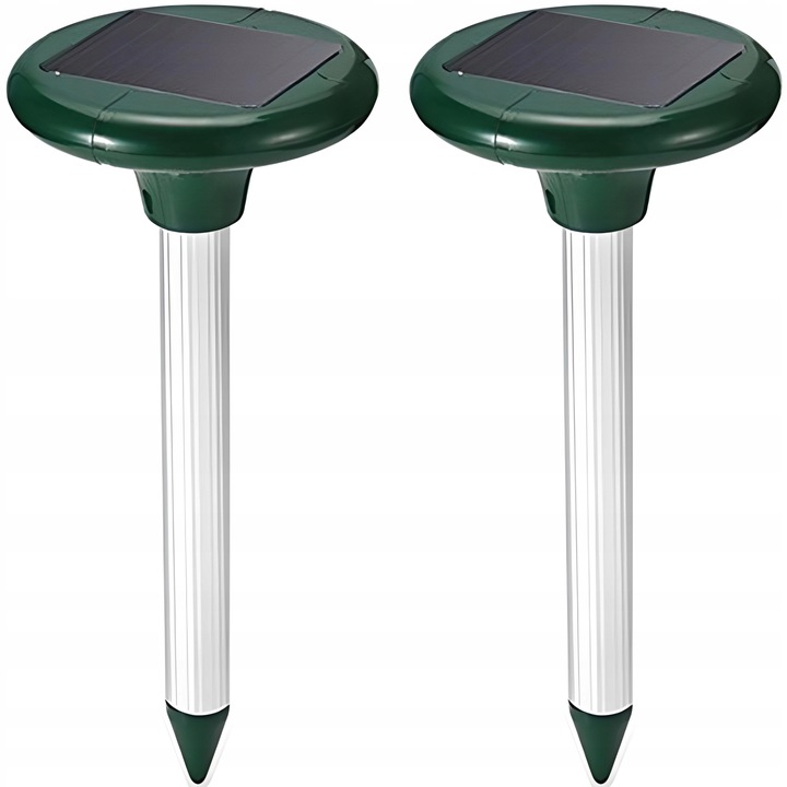 2X ODSTRASZACZ SOLARNY SILNY NA KRETY SZCZURY GRYZONIE KUNY DŹWIĘK