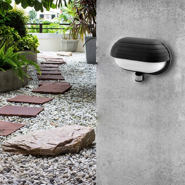 Lampa kinkiet ogrodowy z czujnikiem zewnętrzna LED