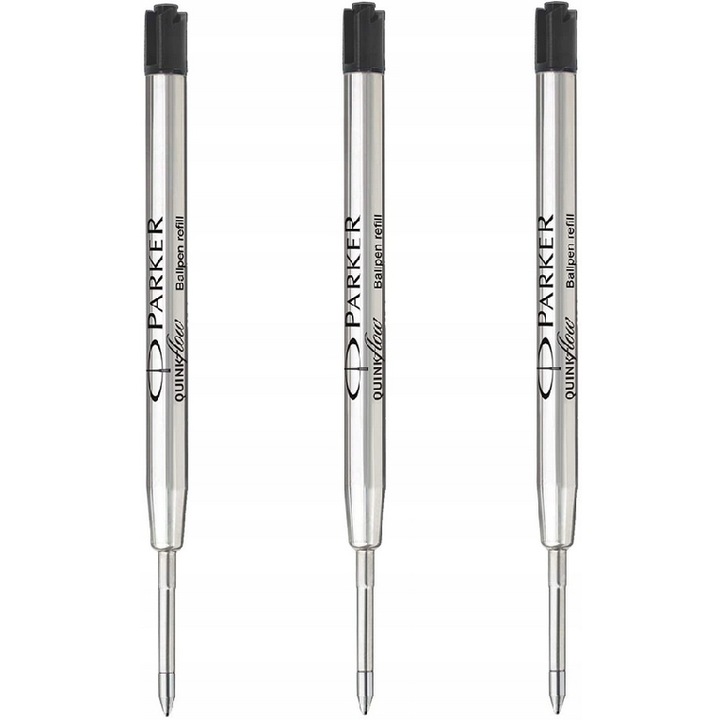 WKŁAD DO DŁUGOPISU QUINK FLOW CZARNY M 3 SZTUKI PARKER