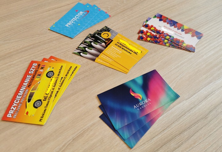 400g! WIZYTÓWKI 500 szt JEDNO DWUSTRONNE MEGA SZTYWNE 500+100 Gratis! =600