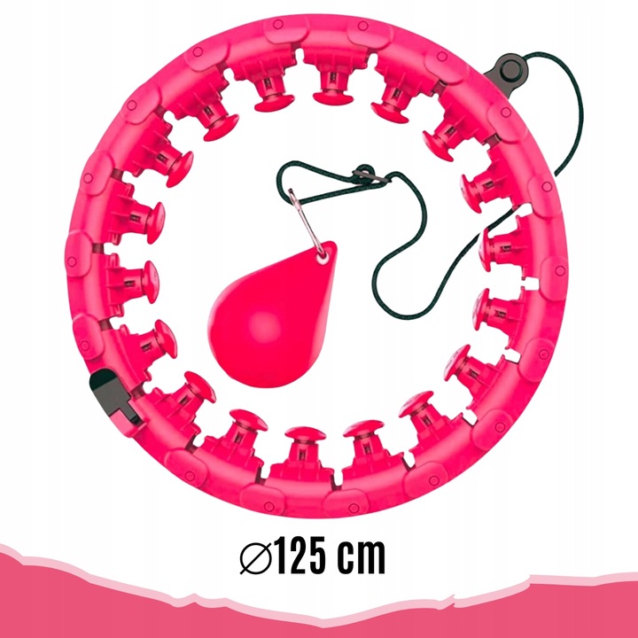 HULA HOP Z OBCIĄŻENIEM Odchudzające Obciążnikiem Smart z Wypustkami HULAHOP