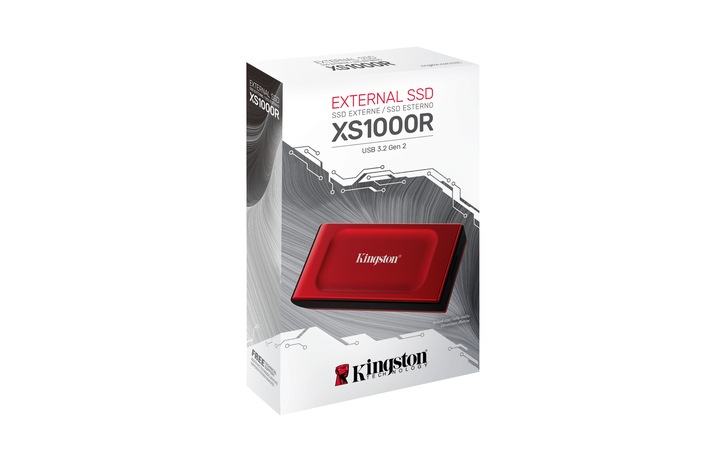 Przenośny zewnętrzny dysk SSD 1TB KINGSTON XS1000R USB 3.2 czerwony