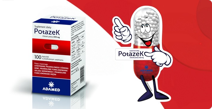 Potazek chlorek potasu 610mg potas 100 kaps