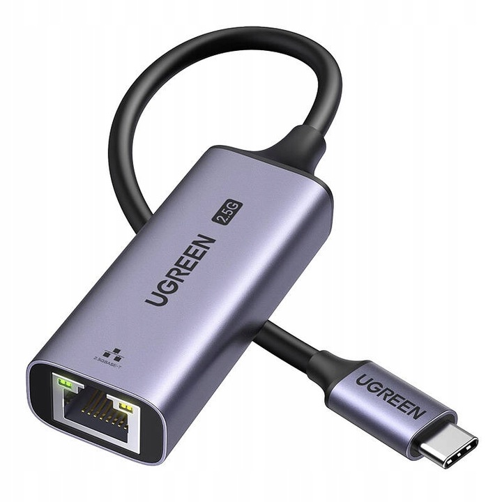 UGREEN Adapter Zewnętrzna Karta Sieciowa USB-C Do RJ45 LAN Ethernet 2.5Gbps