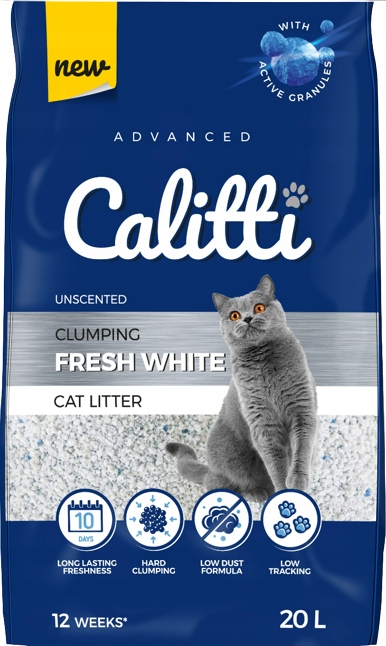 Calitti Fresh White Żwirek bentonitowy dla kota do kuwety 20l