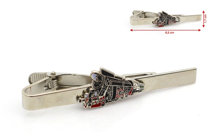 Zabytkowy pociąg HEFAJSTOS Spinki mankiet i krawat
