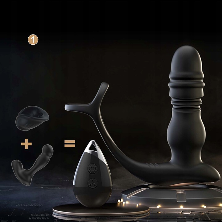 masażer prostaty trójwymiarowym pierścieniemKoguta