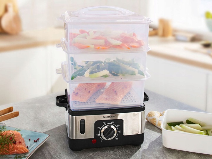 Parowar Elektryczny URZĄDZENIE DO GOTOWANIA NA PARZE pojemnik na ryż