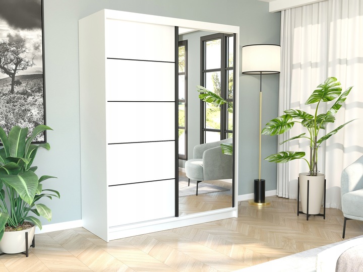 Szafa przesuwna Rivano VI 150 cm z lustrem