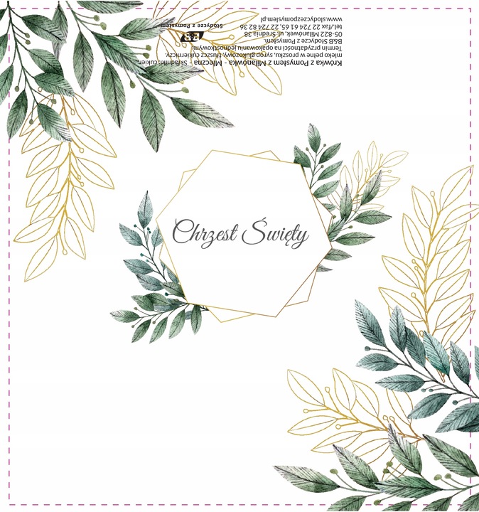 Krówki na chrzest podziękowanie 1 kg wz 3