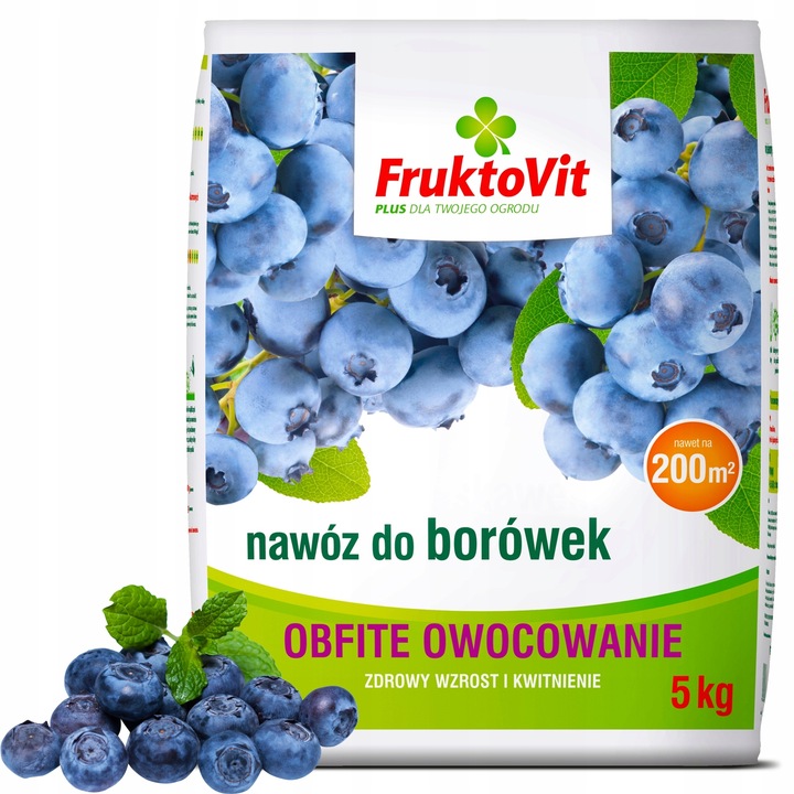 NAWÓZ DO BORÓWEK BORÓWKI AMERYKAŃSKIEJ KWAŚNOLUBNYCH ITP FRUKTOVIT 5