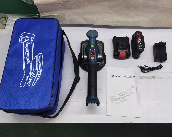 PRZYSSAWKA WIBRACYJNA DO PŁYTEK WIBRATOR DO POZIOMOWANIA 2000mAh 21V