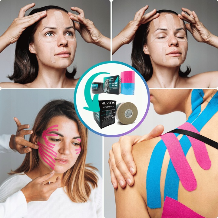 TAŚMA DO BIUSTU TAPINGU TWARZY 5m KINEZJOLOGICZNA KINESIO LIFT TAPE TEJPY