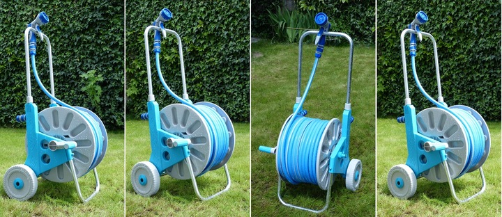 WÓZEK ALU WĄŻ OGRODOWY 6-WARSTWOWY NIESKRĘCAJĄCY SIĘ 1/2" 50 M BEST POLSKA