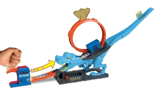 HOT WHEELS ZESTAW TORÓW PĘTLA T-REXA + autko