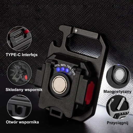 Przenośne Wielofunkcyjne Jasne Swiatło Breloki