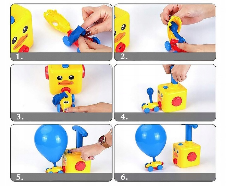 Power Balloon AUTA Z NAPĘDEM pompka balony pojazdy