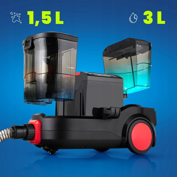 ODKURZACZ PIORĄCY DO DYWANÓW SSAWKA TAPICERKI PROFESJONALNY LEHMANN 2000W